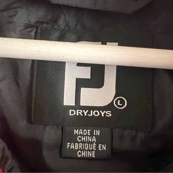 FootJoy Dryjoys Tour Collection Size Large 1/2 Zip Black Red Windbreaker Jacket - Picture 5 of 10